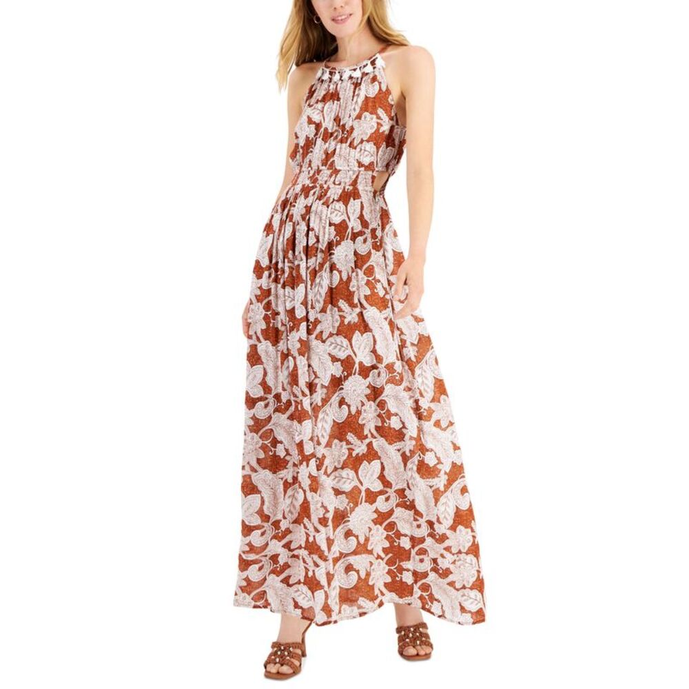 Jamie Layla Petite Printed Halter Maxi Dress